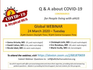 Read more about the article aHUS & COVID-19: WEBINAR 24 March 2020