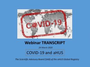Read more about the article Transcript:  aHUS & COVID-19 Webinar