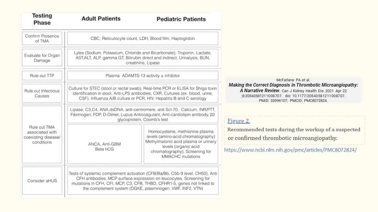 Ahus Algorithm Algorithms: Steps to Diagnose aHUS & other TMAs - aHUS Alliance Action