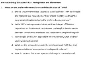 Answering and questioning the KDIGO aHUS Questions ( Part 1)